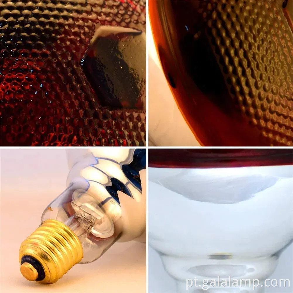 Bulbo de calor infravermelho vermelho profissional E27 de 150w para agricultura de aves para culturas de aves